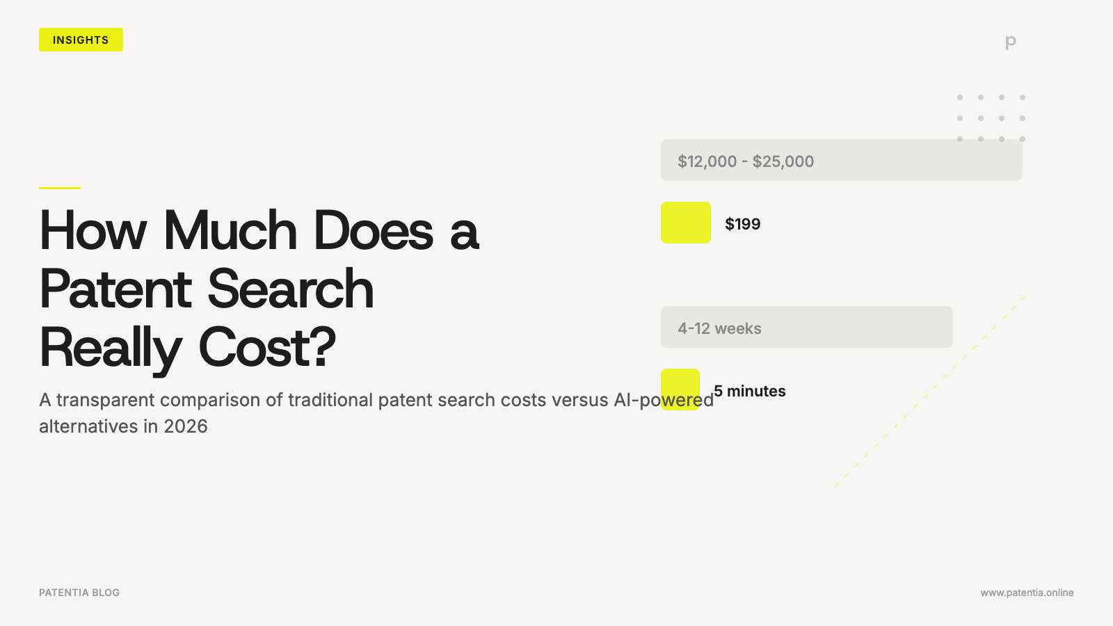 How Much Does a Patent Search Cost? AI vs Traditional comparison